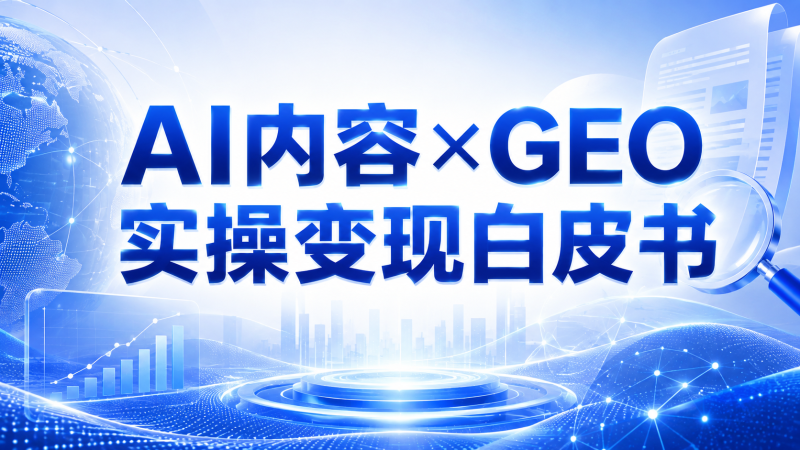 【2026.08.09】AI内容×GEO实操变现白皮书：从内容量产到搜索分发全链路研究-墨叔轻创
