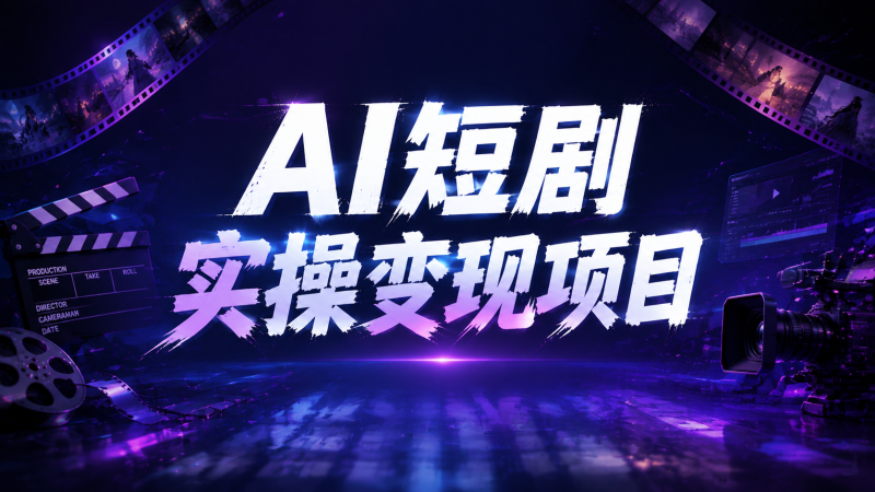 【2026.08.10】AI短剧实操变现项目:从爆款文案拆解到视频内容制作全流程-墨叔轻创