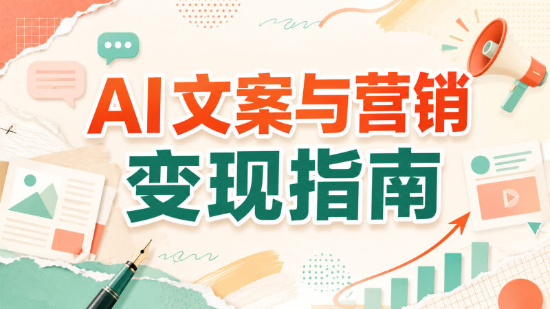 【2026.09.04】AI文案与营销变现指南:利用AI指令提升朋友圈、社群与内容营销转化率-墨叔轻创