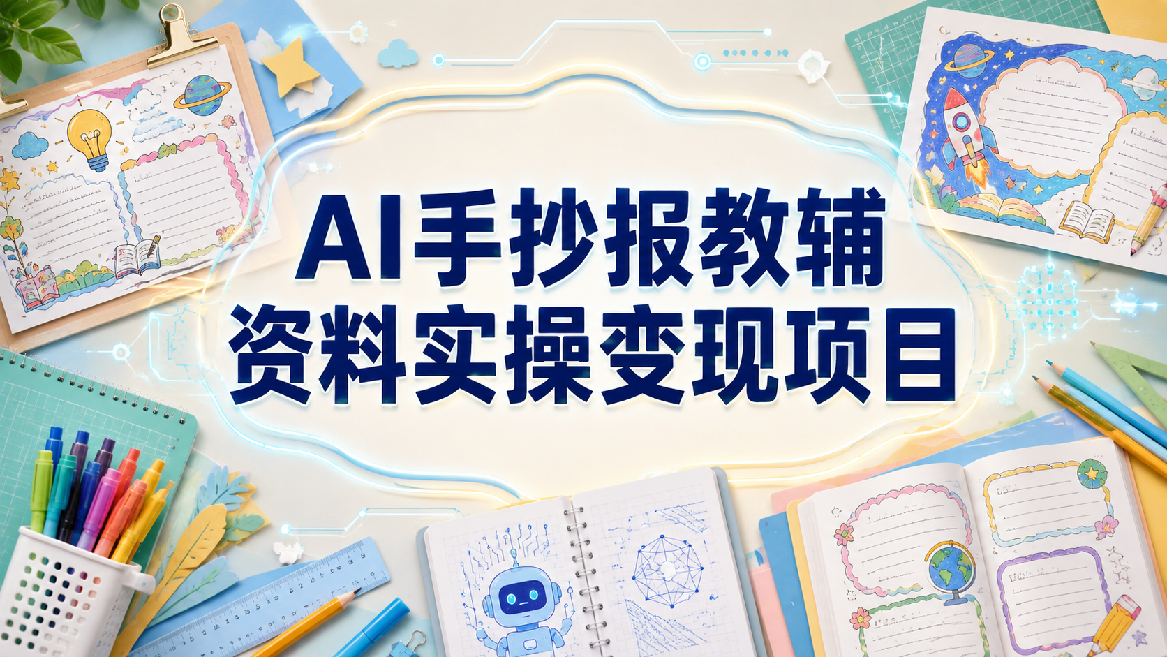 图片[1]-【2026.08.12】AI手抄报教辅资料实操变现项目：从内容制作到网盘交付的完整流程-墨叔轻创网