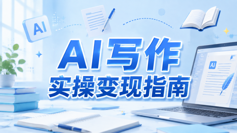 【2026.08.16】AI写作实操变现指南:商业文稿与短剧剧本双方向-墨叔轻创