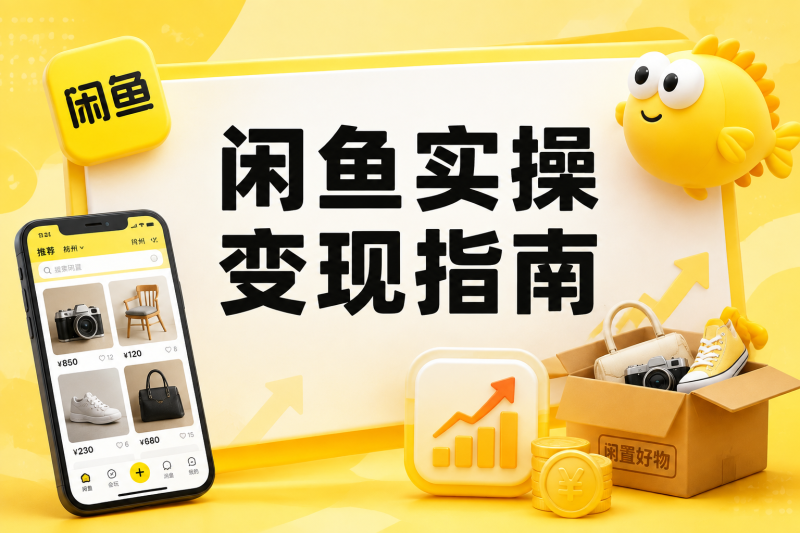 【2026.08.10】闲鱼实操变现指南：选品定价、链接优化与流量提升方法-墨叔轻创