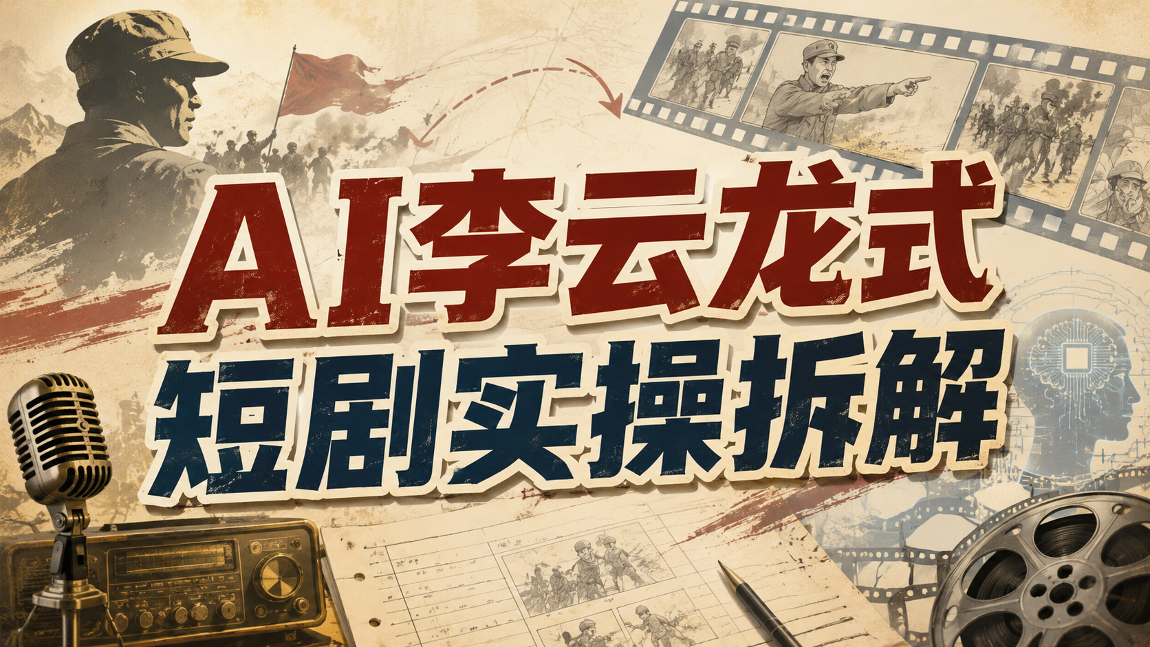 图片[1]-【2026.09.03】AI李云龙式短剧实操拆解：从人物复刻到动态漫成片-墨叔轻创网