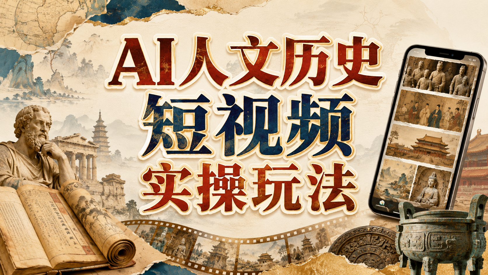 图片[1]-【2026.08.28】AI人文历史短视频实操玩法：从内容定位到AI批量出片-墨叔轻创网