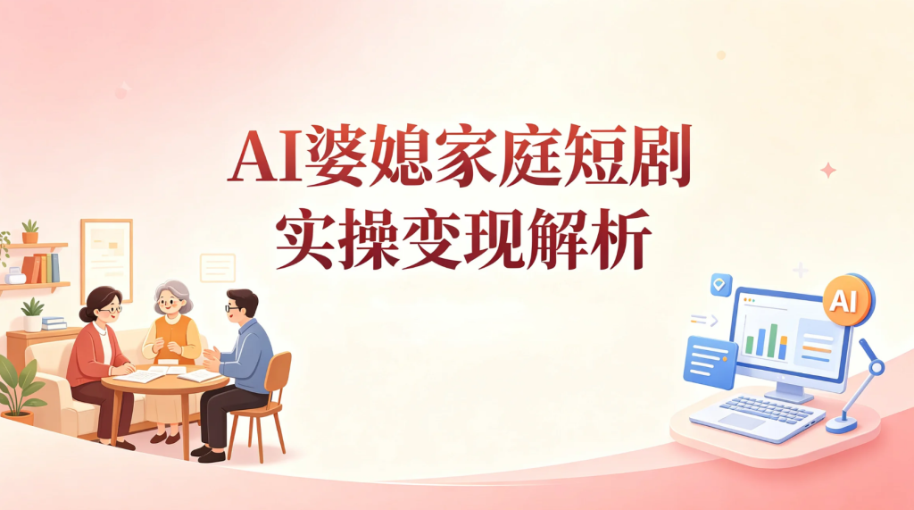 图片[1]-【2026.08.09】AI婆媳家庭短剧实操变现解析：女性情感流量赛道与多元转化路径-墨叔轻创网
