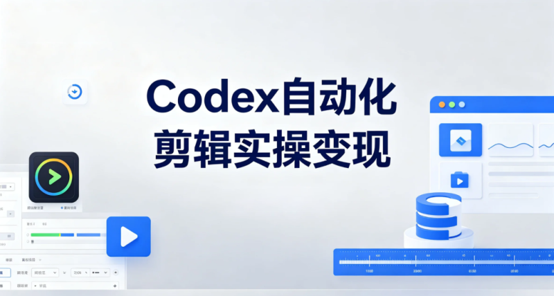 【2026.08.08】Codex自动化剪辑实操变现：AI多接口联动与图文视频生成流程解析-墨叔轻创