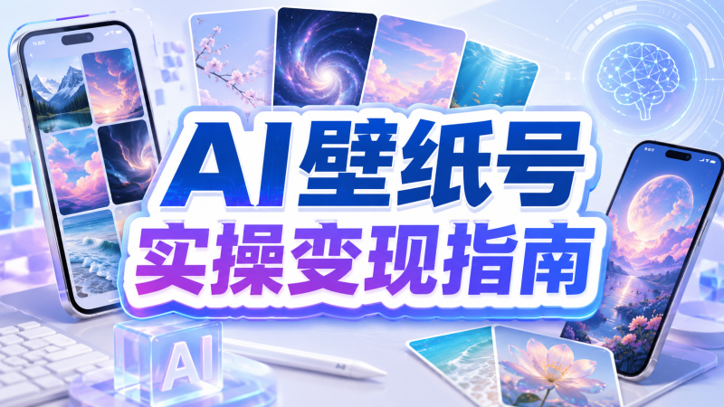 【2026.08.22】AI壁纸号实操变现指南:网盘拉新+小红书+B站+公众号多平台引流-墨叔轻创
