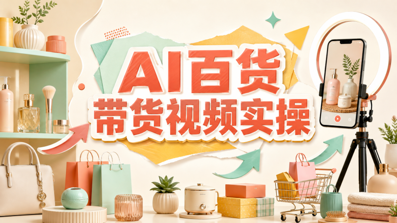 【2026.09.04】AI百货带货视频实操:从商品文案到成片的批量生产方法-墨叔轻创
