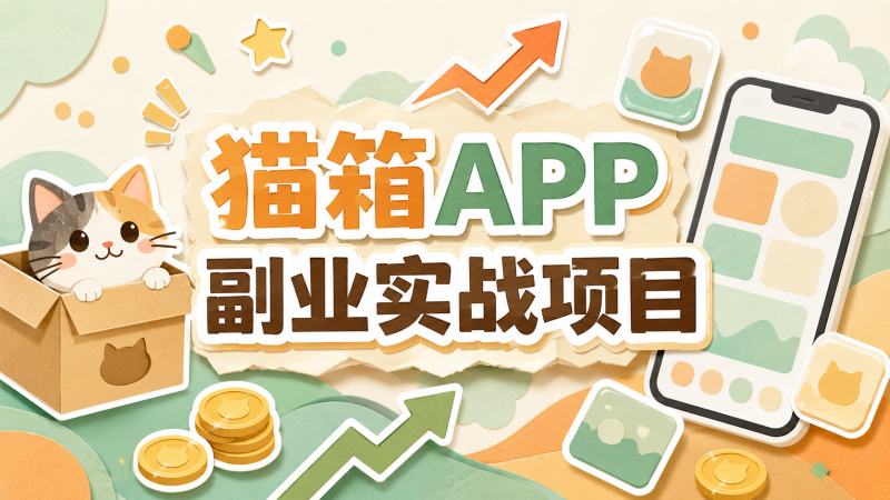 【2026.09.05】猫箱APP副业实战项目:虚拟角色短剧与宣传片变现-墨叔轻创