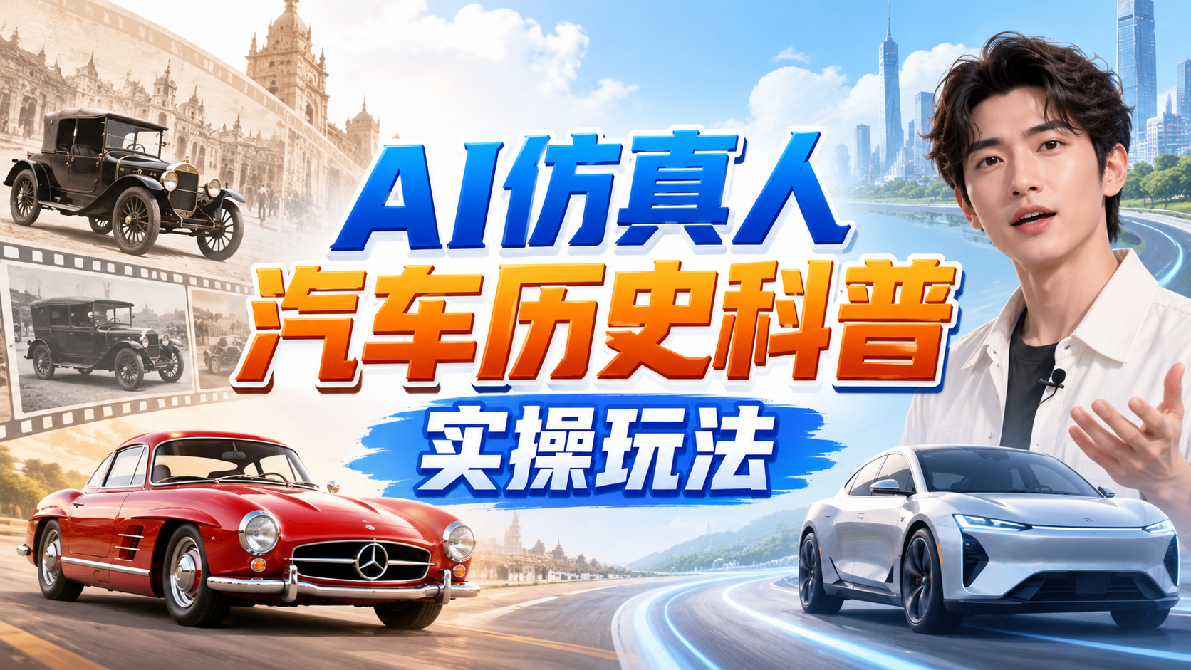 【2026.09.21】AI仿真人汽车历史科普实操玩法-墨叔轻创网