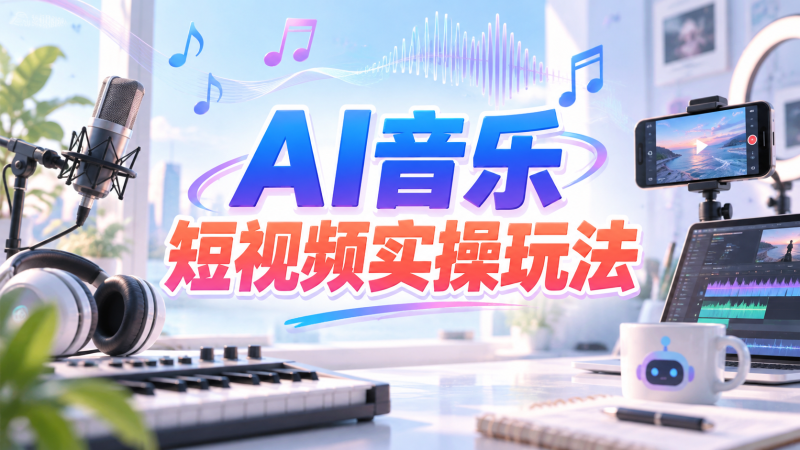 【2026.09.18】AI音乐短视频实操玩法:从AI出图到MV制作与账号运营-墨叔轻创