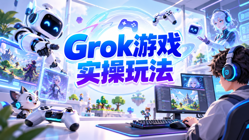 【2026.09.24】Grok游戏实操玩法:AI打造FPS与互动游戏玩法解析-墨叔轻创