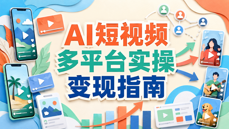 【2026.09.06】AI短视频多平台实操变现指南:豆包+醒图+剪映+红果漫剧+番茄小说-墨叔轻创