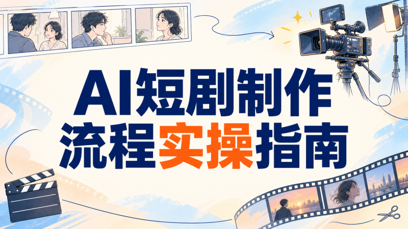 【2026.09.11】AI短剧制作流程实操指南:从剧本构思到成片输出全流程详解-墨叔轻创